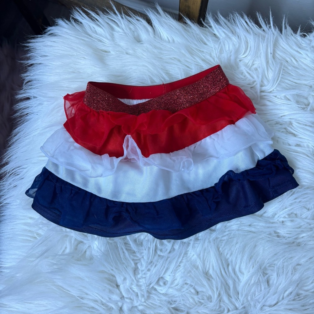 Celebrate It Red, White, and Blue Kids Ruffled Skirt